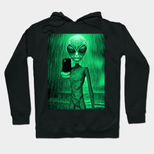 Funny Alien Selfie Invader Sci-fi Space Planet X Hoodie